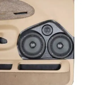 Front Door Custom Speaker Pods for the 1999-2001 Dodge Ram to hold Dual 6.5 in and 2.0 in  speakers for car audio installation upgrade