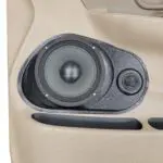 Front Door Custom Speaker Pods for the 1999-2003 Ford F-150 to hold 8.0 in and 2.0 in  speakers for car audio installation upgrade