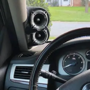 A-Pillar Custom Speaker Pods for the 2007-2009 Cadillac Escalade Chevrolet Avalanche Tahoe Silverado Suburban GMC Yukon Sierra to hold Dual 3.5 in  speakers for car audio installation upgrade