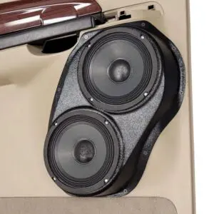 Rear Door Custom Speaker Pods for the 1999-2007 Ford Excursion to hold Dual 6.5 in  speakers for car audio installation upgrade