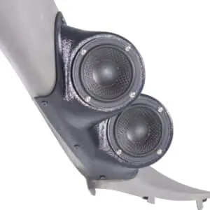A-Pillar Custom Speaker Pods for the 2000-2006 Cadillac Escalade Chevrolet Avalanche Silverado Tahoe Suburban GMC Sierra Yukon to hold Dual 3.5 in  speakers for car audio installation upgrade