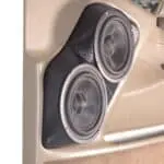 Front Door Custom Speaker Pods for the 2000-2006 Cadillac Escalade Chevrolet Avalanche Silverado Tahoe Suburban GMC Sierra Yukon to hold Dual 6.5 in  speakers for car audio installation upgrade