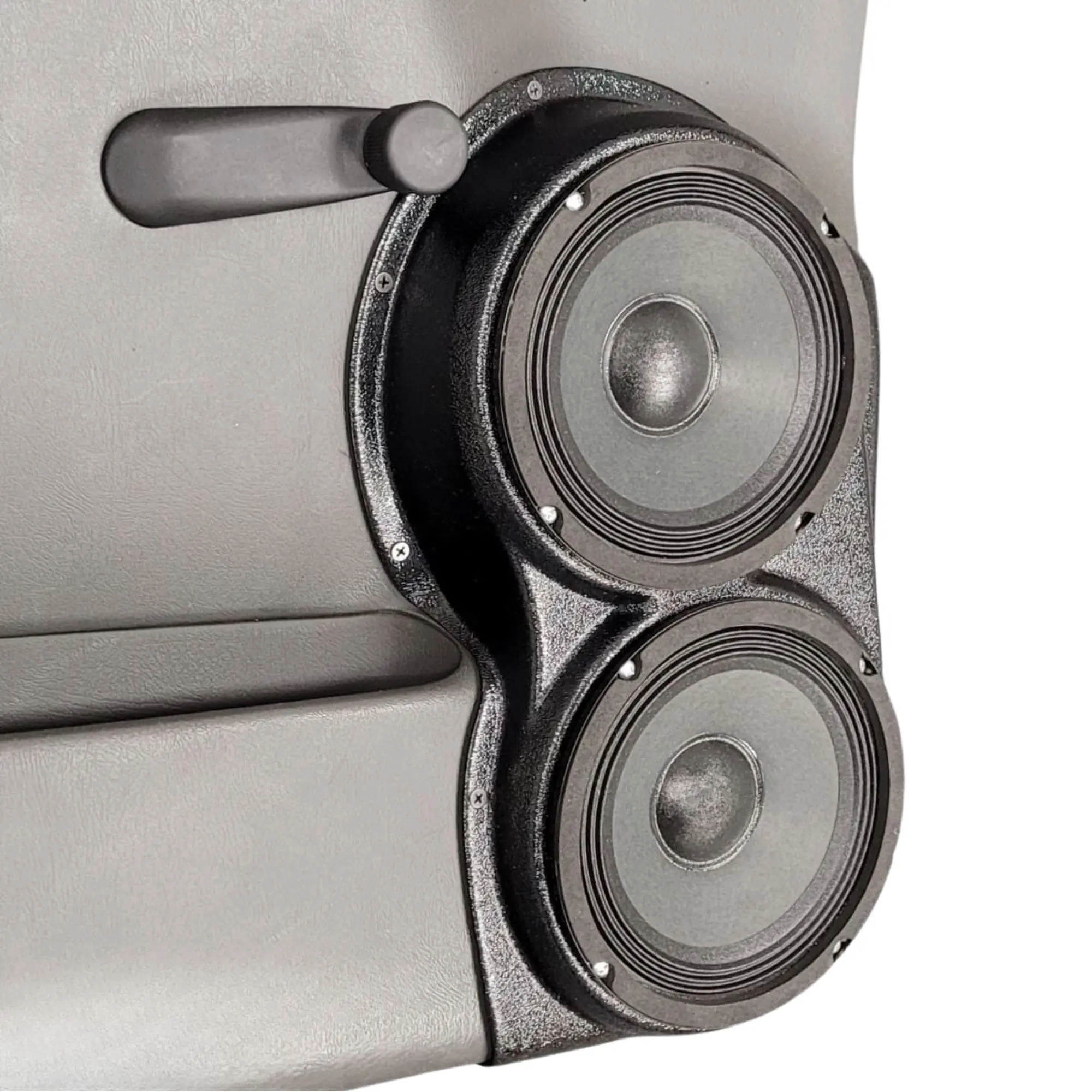 Front Door Dual 6.5 in Speaker Pods for 2000-2006 Chevrolet Silverado GMC Sierra Front Door Custom Speaker Pods for the 2000-2006 Chevrolet Silverado GMC Sierra to hold Dual 6.5 in speakers for car audio installation upgrade