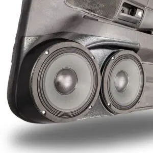 Front Door Custom Speaker Pods for the 2003-2008 Ford CrownVictoria Mercury GrandMarquis Marauder to hold Dual 8.0 in  speakers for car audio installation upgrade