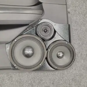 left ortho Speaker Upgrade for the Front Door of your 2005-2007 Chrysler 300. Easy installation of a 8", 6.5" Midranges plus a 3.5" Super Tweeter for the most powerful car stereo possible.