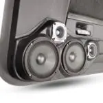 Front Door Custom Speaker Pods for the 2008-2014 Dodge Challenger to hold Dual 6.5 in and Dual 3.5 in speakers for car audio installation upgrade