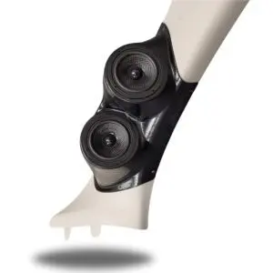 A-Pillar Custom Speaker Pods for the 2010-2017 Chevrolet Equinox GMC Terrain to hold Dual 3.5 in  speakers for car audio installation upgrade