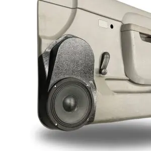 Front Door Custom Speaker Pods for the 2010-2013 Chevrolet Silverado GMC Sierra to hold 8.0 in  speakers for car audio installation upgrade