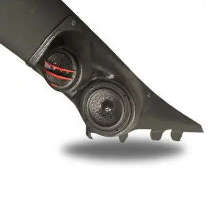 A-Pillar Custom Speaker Pods for the 2011-2023 Chrysler 300C Dodge Charger to hold 3.5 in and 2.0 in  speakers for car audio installation upgrade