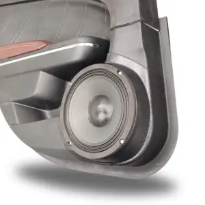 Rear Door Custom Speaker Pods for the 2011-2023 Chrysler 300C Dodge Charger to hold 8.0 in  speakers for car audio installation upgrade