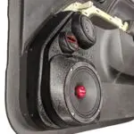 Front Door Custom Speaker Pods for the 2014-2018 Chevrolet Silverado GMC Sierra to hold 6.5 in and 3.5 in  speakers for car audio installation upgrade