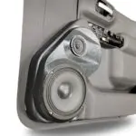 Front Door Custom Speaker Pods for the 2019-2023 Chevrolet Silverado GMC Sierra to hold 8.0 in and 3.5 in speakers for car audio installation upgrade