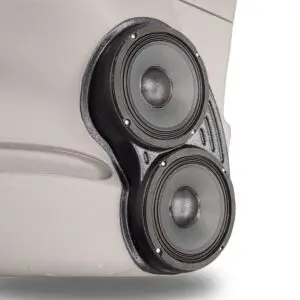 Front Door Custom Speaker Pods for the 2002-2005 Chevrolet Trailblazer to hold Dual 8.0 in  speakers for car audio installation upgrade