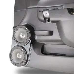 Front Door Custom Speaker Pods for the 2010-2013 Chevrolet Silverado GMC Sierra to hold Dual 6.5 in speakers for car audio installation upgrade