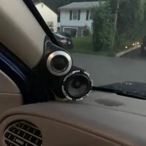 A-Pillar Custom Speaker Pods for the 2002-2005 Chevrolet Trailblazer GMC Envoy GMC EnvoyXL Isuzu Ascender to hold 3.5 in and 2.0 in  speakers for car audio installation upgrade