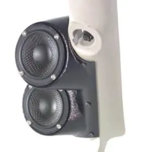 A-Pillar Custom Speaker Pods for the 2007-2009 Cadillac Escalade Chevrolet Avalanche Tahoe Silverado Suburban GMC Yukon Sierra to hold Dual 3.5 in  speakers for car audio installation upgrade