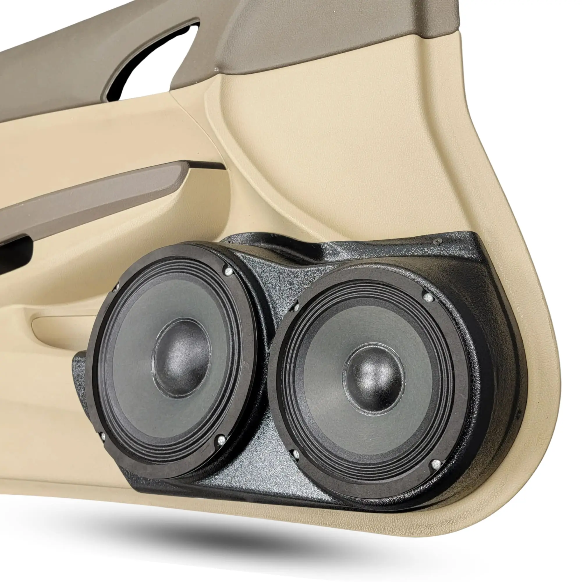 Front Door 8.0 in and 6.5 in Speaker Pods for 2008-2012 Honda Accord Front Door Custom Speaker Pods for the 2008-2012 Honda Accord to hold 8.0 in and 6.5 in speakers for car audio installation upgrade