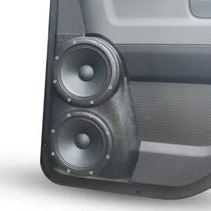 Rear Door Custom Speaker Pods for the 2009-2018 Dodge Ram to hold Dual 6.5 in  speakers for car audio installation upgrade