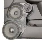 Front Door Custom Speaker Pods for the 2007-2009 Cadillac Escalade Chevrolet Avalanche Tahoe Silverado Suburban GMC Yukon Sierra to hold 8.0 in and 6.5 in and 3.5 in  speakers for car audio installation upgrade