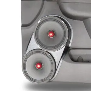 Front Door Custom Speaker Pods for the 2007-2009 Cadillac Escalade Chevrolet Avalanche Tahoe Silverado Suburban GMC Yukon Sierra to hold Dual 8.0 in  speakers for car audio installation upgrade