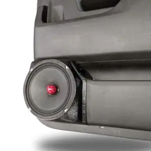 Rear Door Custom Speaker Pods for the 2014-2018 Chevrolet Silverado GMC Sierra to hold 8.0 in  speakers for car audio installation upgrade