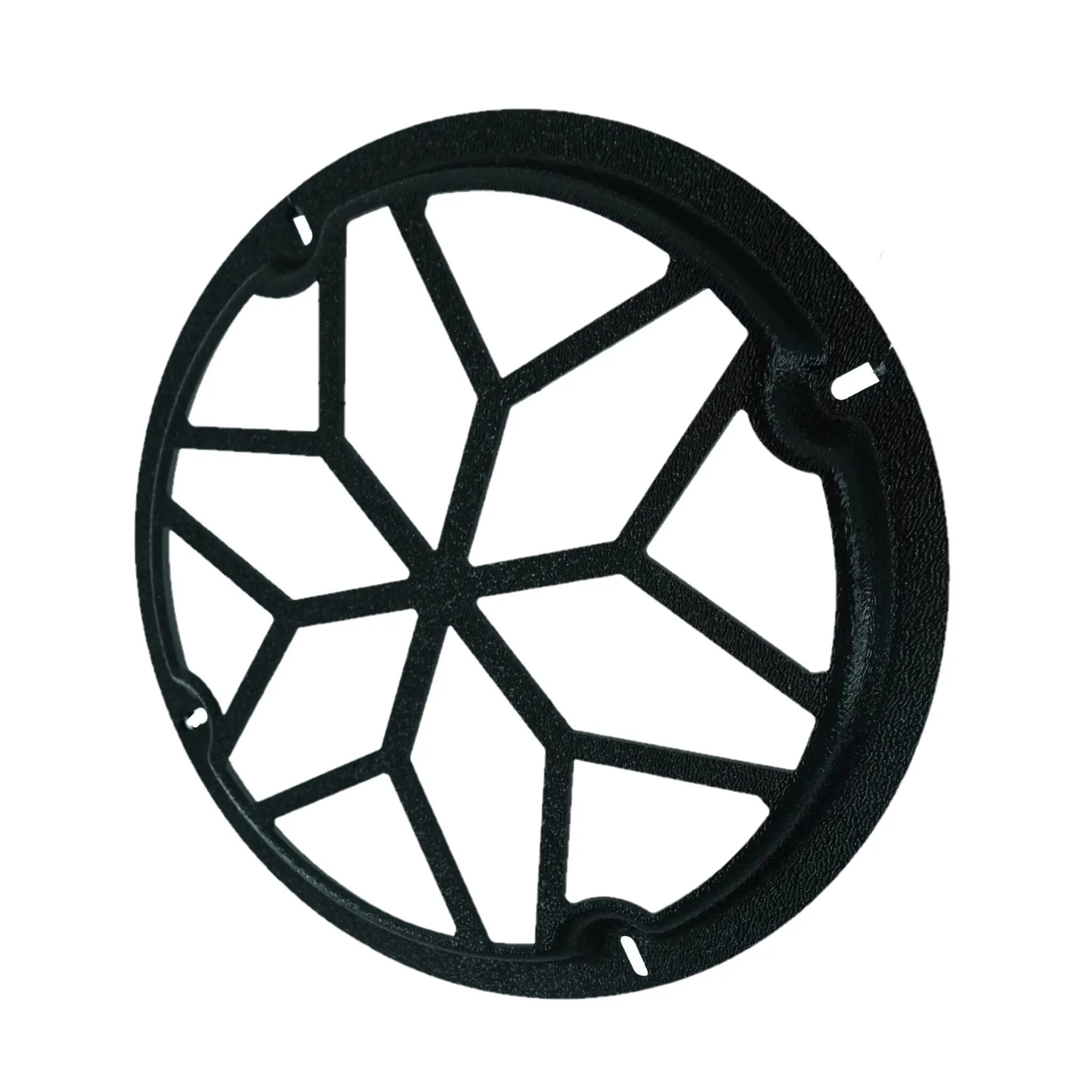 Custom Speaker Pods Custom Speaker Pods 8.0-Inch Flake Design Thump Covers right ortho Protect your speakers with the strongest grilles on the market. Our Thump Covers are made in South Carolina using extremely Durable ABS Plastic to withstand Kicks, Bumps and Bricks.