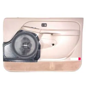 Front Door Custom Speaker Pods for the 2000-2006 Cadillac Escalade Chevrolet Avalanche Silverado Tahoe Suburban GMC Sierra Yukon to hold 12.0 in  speakers for car audio installation upgrade