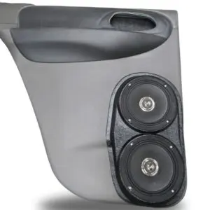Rear Door Custom Speaker Pods for the 2002-2005 Chevrolet Trailblazer to hold Dual 6.5 in  speakers for car audio installation upgrade