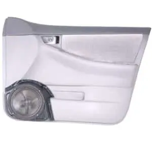 Front Door Custom Speaker Pods for the 2004-2008 Toyota Corolla to hold 8.0 in  speakers for car audio installation upgrade