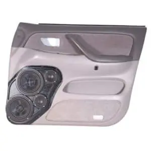 Front Door Custom Speaker Pods for the 2001-2007 Toyota Sequoia Tundra to hold Dual 6.5 in and Dual 3.5 in  speakers for car audio installation upgrade