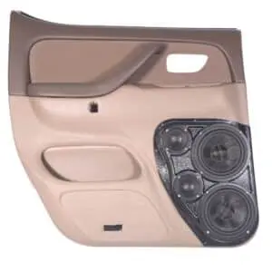 Rear Door Custom Speaker Pods for the 2001-2007 Toyota Sequoia Tundra to hold Dual 6.5 in and Dual 3.5 in  speakers for car audio installation upgrade