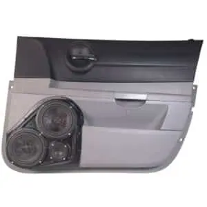 Front Door Custom Speaker Pods for the 2006-2007 Dodge Charger Magnum to hold Dual 6.5 in and 3.5 in  speakers for car audio installation upgrade