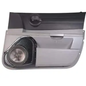 Front Door Custom Speaker Pods for the 2006-2007 Dodge Charger Magnum to hold 8.0 in  speakers for car audio installation upgrade