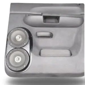 Rear Door Custom Speaker Pods for the 2007-2009 Chevrolet Silverado GMC Sierra to hold Dual 6.5 in speakers for car audio installation upgrade