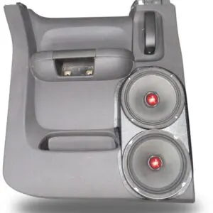 Rear Door Custom Speaker Pods for the 2007-2009 Chevrolet Silverado GMC Sierra to hold Dual 8.0 in  speakers for car audio installation upgrade