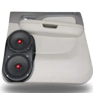 Rear Door Custom Speaker Pods for the 2007-2009 Cadillac Escalade Chevrolet Avalanche Tahoe Silverado Suburban GMC Yukon Sierra to hold Dual 8.0 in  speakers for car audio installation upgrade