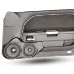 Front Door Custom Speaker Pods for the 2008-2014 Dodge Challenger to hold 8.0 in and 6.5 in speakers for car audio installation upgrade