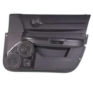 Front Door Custom Speaker Pods for the 2008-2010 Dodge Charger to hold Dual 6.5 in and 3.5 in  speakers for car audio installation upgrade