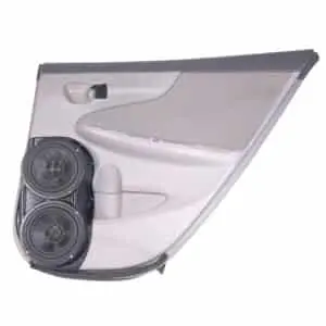 Rear Door Custom Speaker Pods for the 2009-2013 Toyota Corolla to hold Dual 6.5 in  speakers for car audio installation upgrade