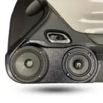 Front Door Custom Speaker Pods for the 2010-2015 Chevrolet Camaro to hold 6.5 in and 5.25 in speakers for car audio installation upgrade
