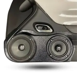 Front Door Custom Speaker Pods for the 2010-2015 Chevrolet Camaro to hold 6.5 in and 5.25 in  speakers for car audio installation upgrade