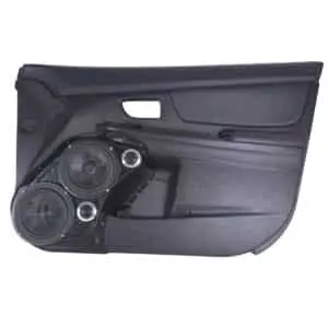 Front Door Custom Speaker Pods for the 12-16Cro Subaru Crosstrek Impreza to hold Dual 6.5 in and Dual 2.0 in speakers for car audio installation upgrade