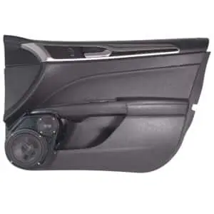 Front Door Custom Speaker Pods for the 2013-2020 Ford Fusion to hold 6.5 in and 3.5 in speakers for car audio installation upgrade