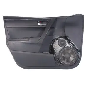 Front Door Custom Speaker Pods for the 2014-2019 Toyota Corolla to hold 8.0 in and 3.5 in  speakers for car audio installation upgrade