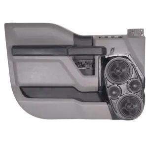 Front Door Custom Speaker Pods for the 2015-2020 Ford F-150 F-250F-350 to hold Dual 6.5 in and Dual 3.5 in  speakers for car audio installation upgrade