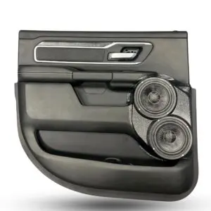 Rear Door Custom Speaker Pods for the 2019-2025 Dodge Ram to hold Dual 6.5 in  speakers for car audio installation upgrade