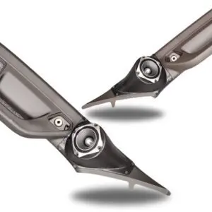 A-Pillar Custom Speaker Pods for the 2019-2023 Chevrolet Silverado GMC Sierra to hold 3.5 in speakers for car audio installation upgrade