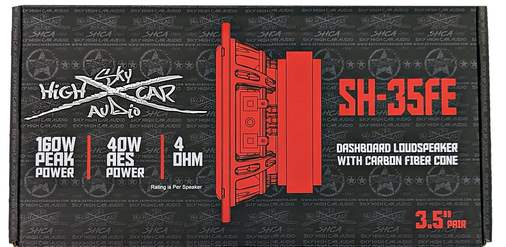 Sky High Car Audio SH-35FE 3.5" Loudspeaker with Carbon Fiber Cone (Pair) - Image 6