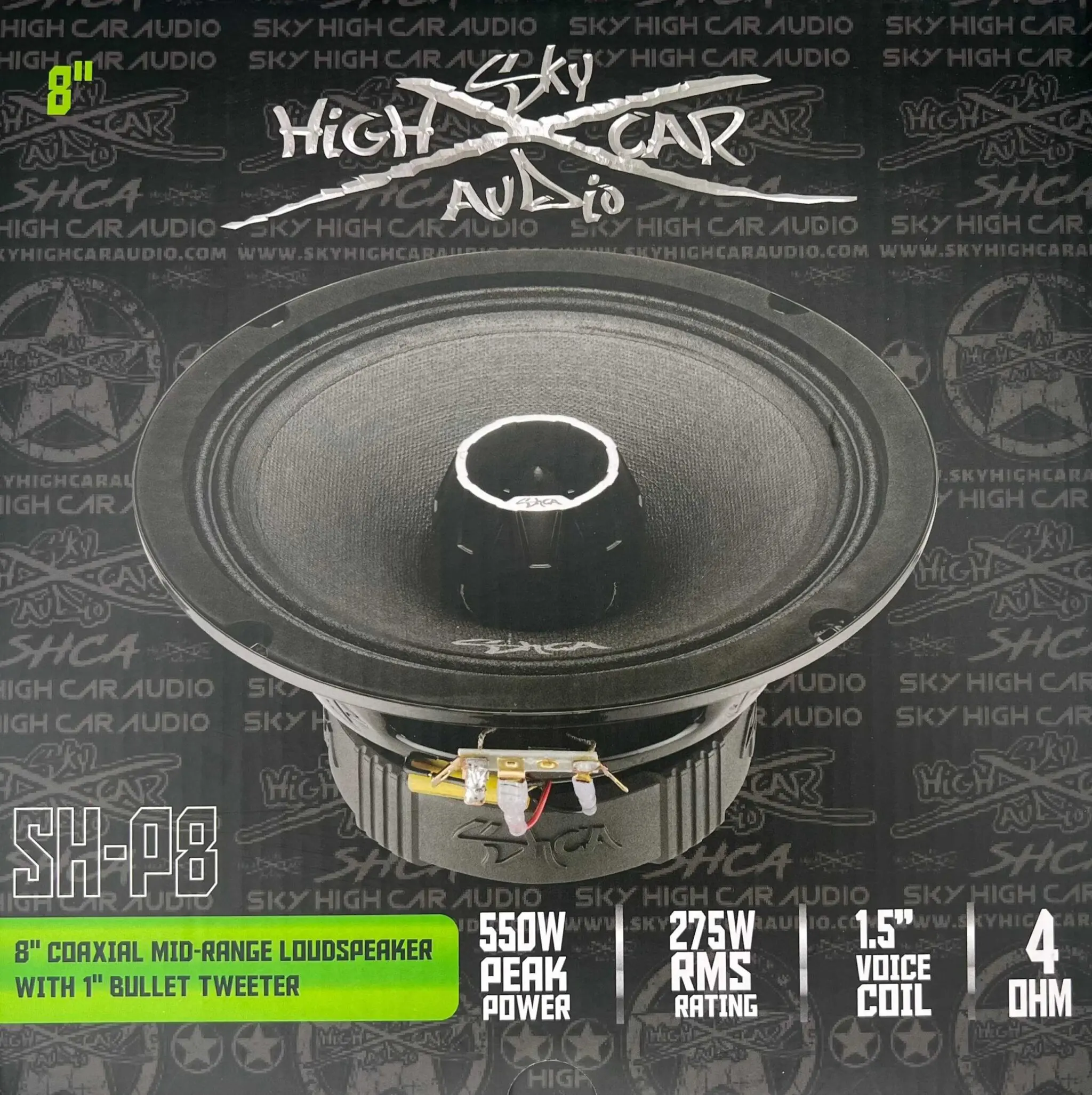 Sky High Car Audio SH-P8 8" COAXIAL MID-RANGE LOUDSPEAKER WITH 1" BULLET TWEETER - Image 10