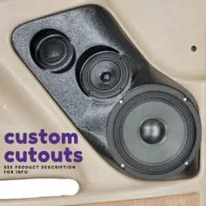 Front Door Custom Speaker Pods for the 2000-2006 Cadillac Escalade Chevrolet Avalanche Silverado Tahoe Suburban GMC Sierra Yukon to hold 6.5 in and 3.5 in and 2.0 in  speakers for car audio installation upgrade